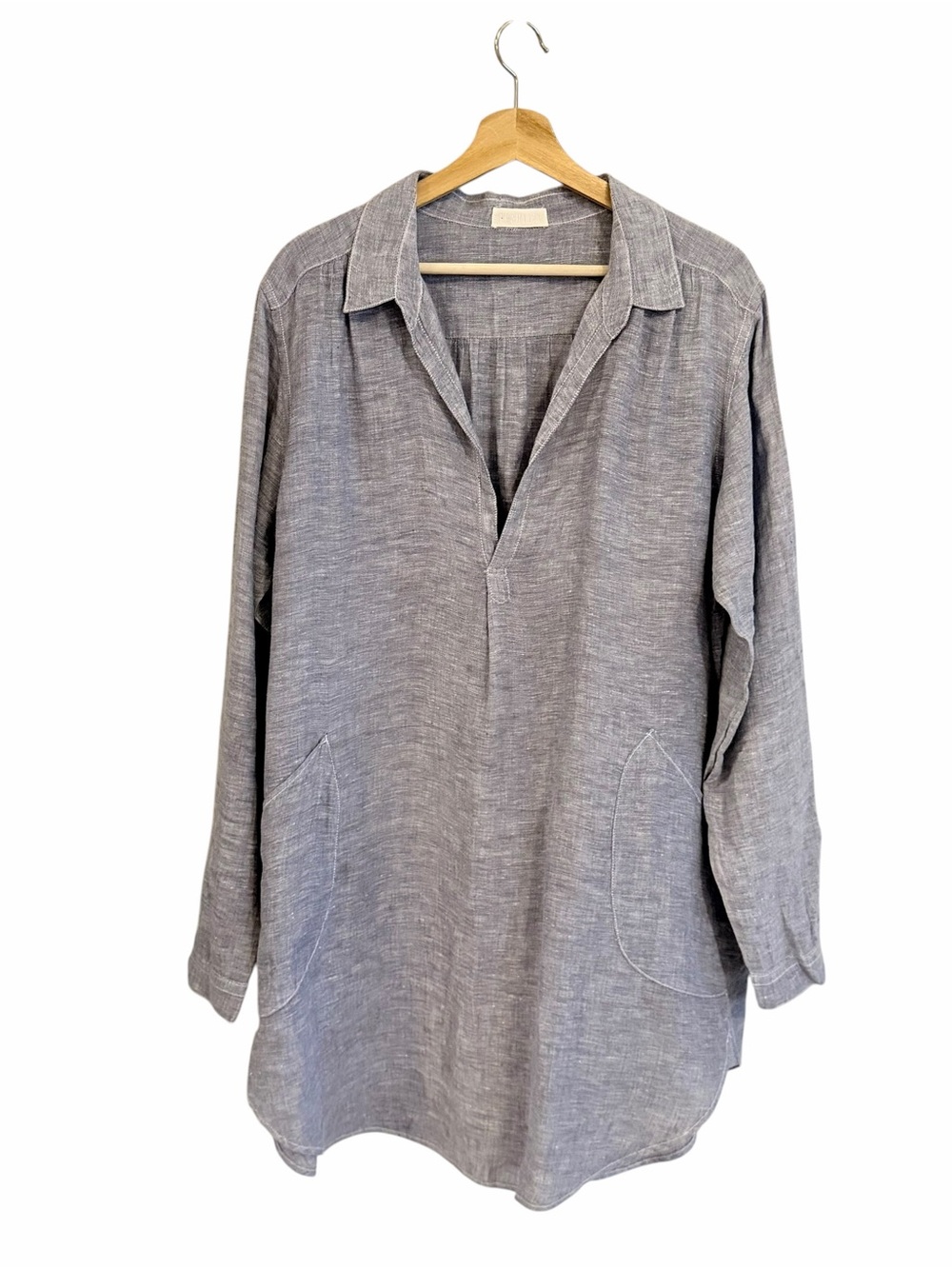 CP Shades Womens Teton Linen Tunic Top Dress Size M Coastal Lagen Lightweight